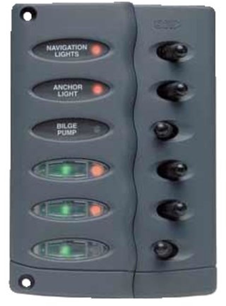 BEP Schakelbord DC Contour Waterdicht 6xAan/Uit