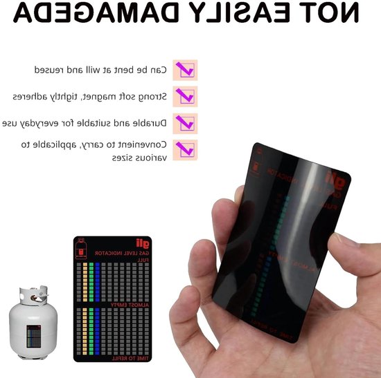 Magnetische niveau-indicator voor gasflessen, ideaal voor propaan- en butaangas, barbecue en campergebruik, nauwkeurige weergave van gasniveau — afbeelding 3