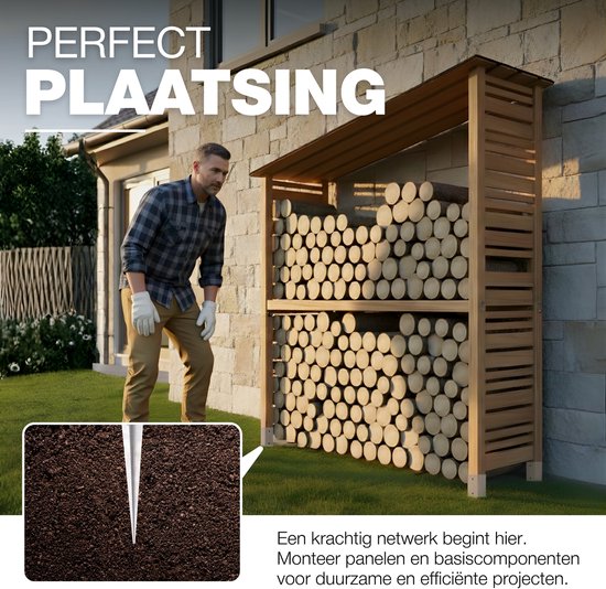 GEZU IMPEX Paalhouder met punt Inslaghuls Thermisch verzinkt Set van 4 71 x 71 x 750 mm inslagbodemhuls paalpunten paalpunthouder