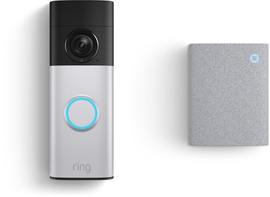 Ring Battery Video Doorbell Plus (2nd Gen) met Chime (3rd Gen) - Nickel Silver