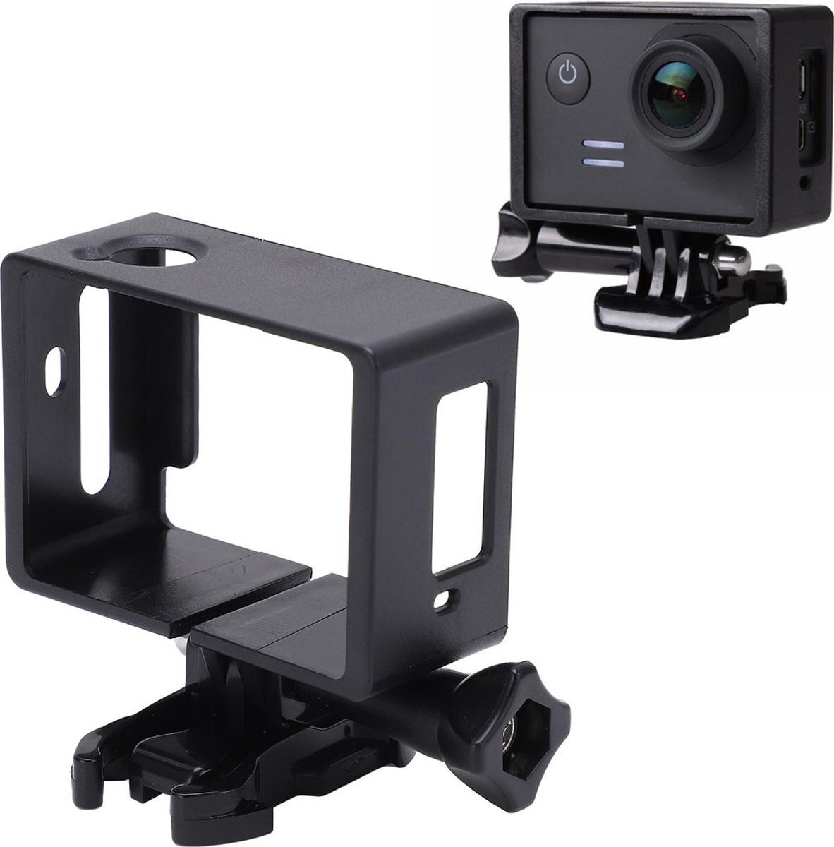 Beschermhoes Geschikt voor de SJ5000 actiecamera, zijmontage, met lange basisschroeven.
