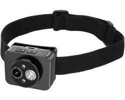 1080P voorkantcamera, 45° verstelbare actiecamera, draagbaar met LED-lamp voor buitensporten.