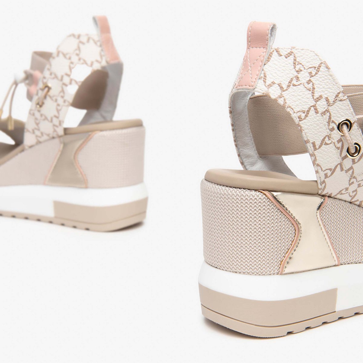Sandalen Nerogiardini T.At1610 687 T.Giove Beige/Noccio Elastico Beige C - Fashion Wear - Vrouwen
