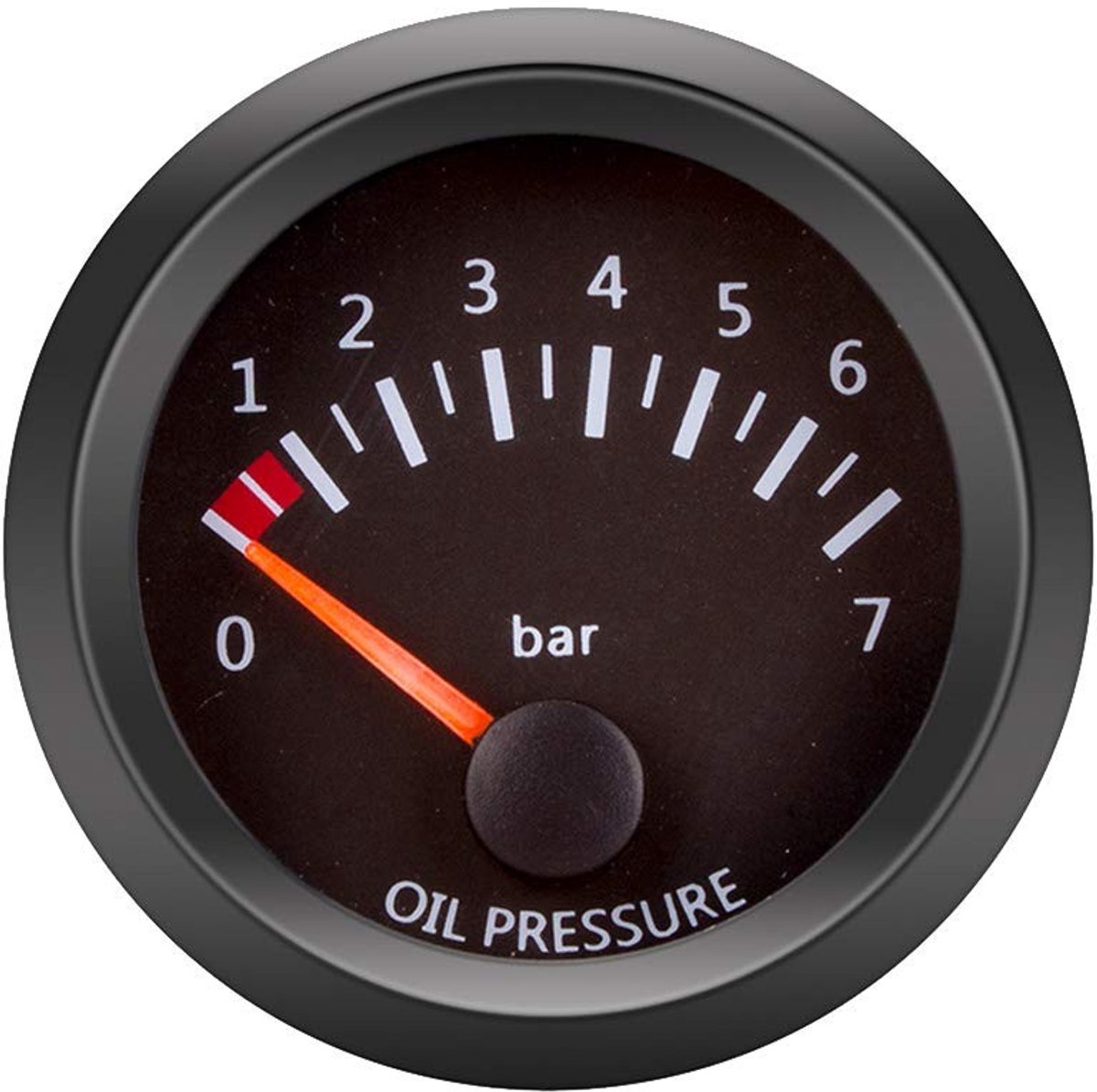 Allecto - Oliedrukmeter - Elektronische Auto Indicator - 2 Inch 52mm - Rode Verlichting - Auto Instrument - Geschikt voor Auto's - Precisie