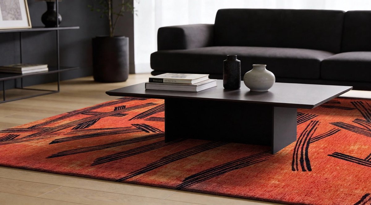 Wasbaar Binnen & Buiten Vloerkleed - 200 x 280 cm - Louis De Poortere Kanji Ginger Chocolat - Laagpolig Tapijt - Gerecycled PET - Made in Belgium - Circulair