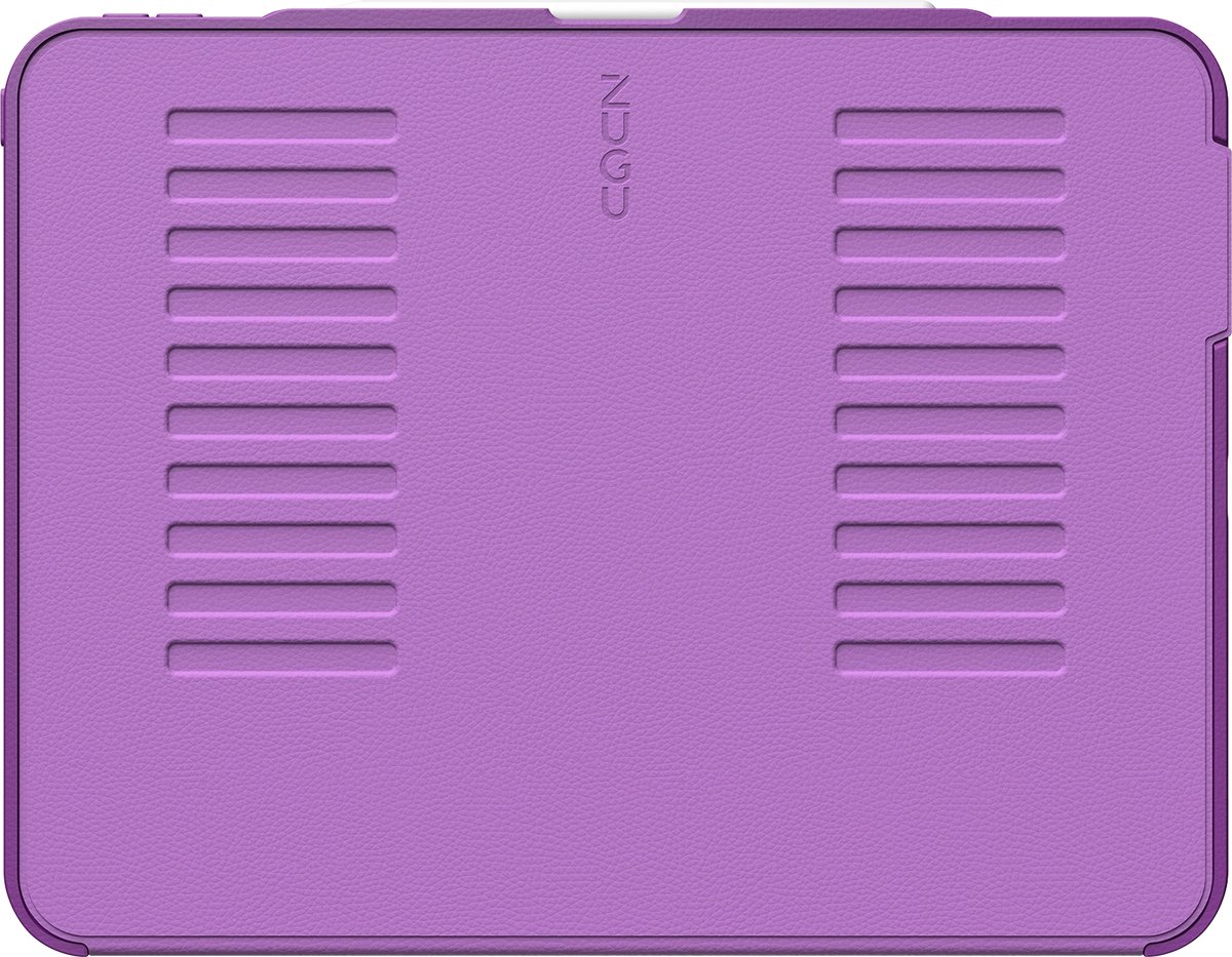 Zugu case Hoesje iPad Pro 13 (M4-M5) – Verstelbare Magnetische Standaard – Veilige Magnetische Houder – Robuuste Bumper en Stevige TPU + PC Behuizing - Paars