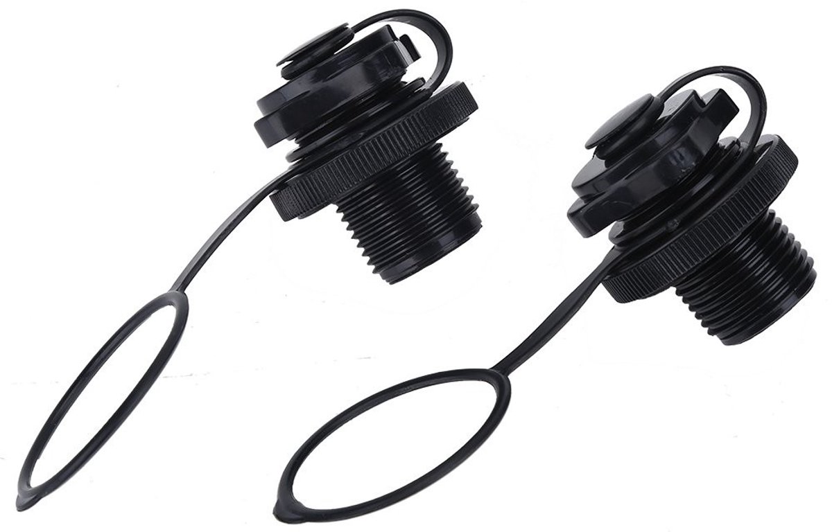 Allecto - Rubber Ventiel Caps - 2 Stuks - Hoogwaardige ABS Ventielen - Voor opblaasbare boot en kayak - Duurzaam en waterdicht - Geschikt voor recr...