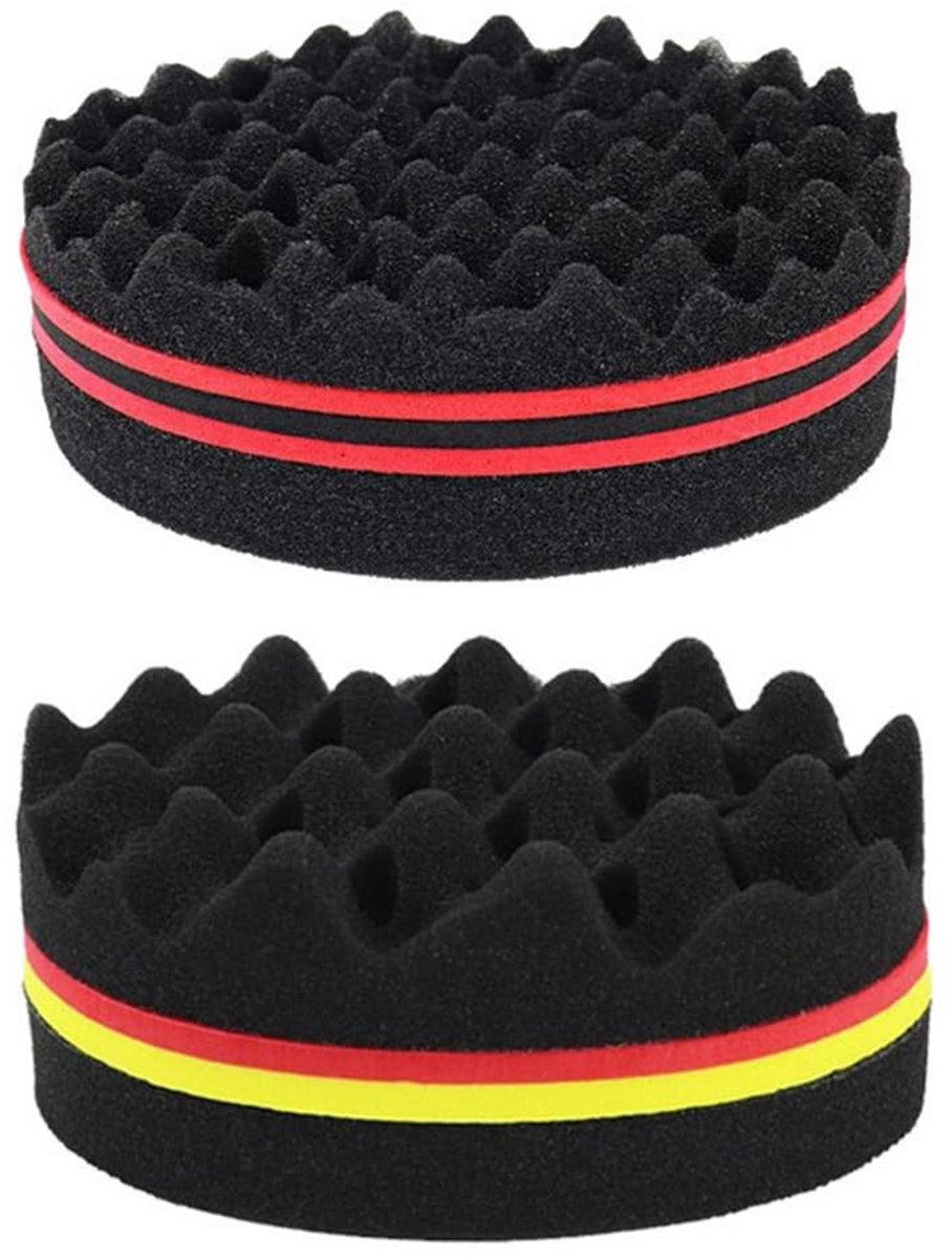 Allecto - Magic Curl Sponge - Dreadlock Haar Styling Spons - 2 Stuks - Twist Spons voor Creatieve Haarstijlen - Geschikt voor Dreadlocks - Kleur of...