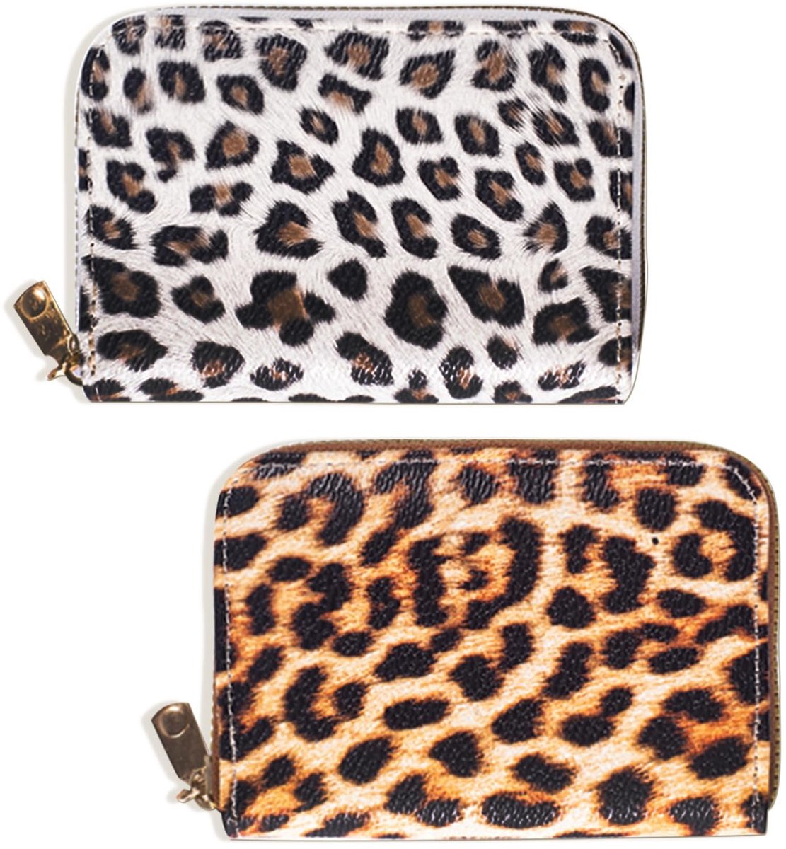 Allecto - Dames Portemonnee - Compacte en Stijlvolle Wallet met Luipaardprint - RFID Bescherming - Handig en Trendy - Ideaal voor Dames - Perfect v...