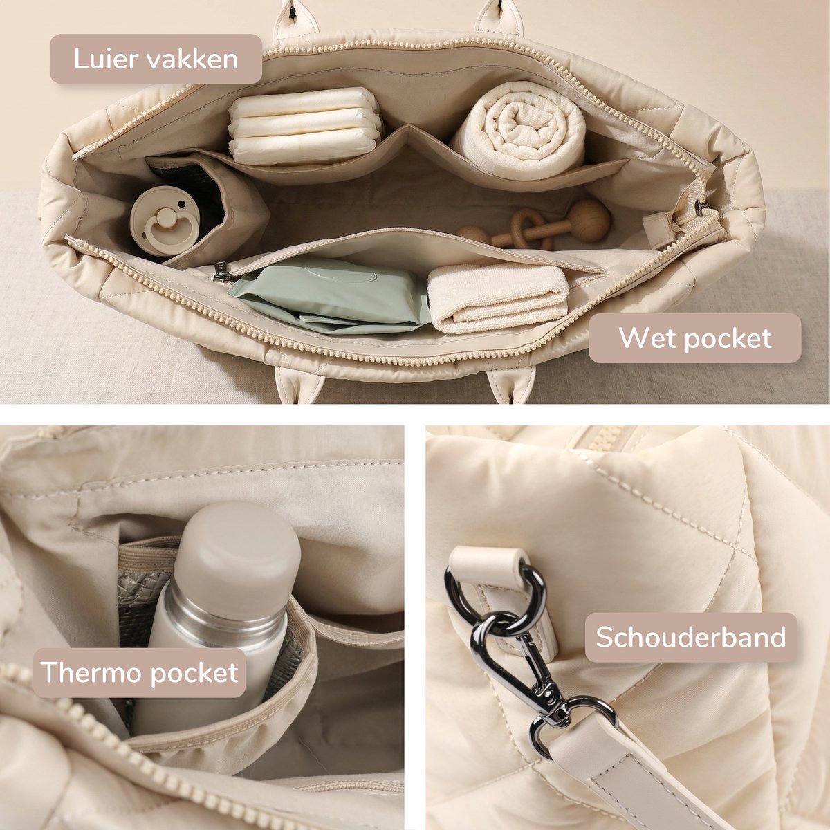 Mommsy Luiertas: Waterafstotend, Thermo Vak, 24,5L thumbnail 6