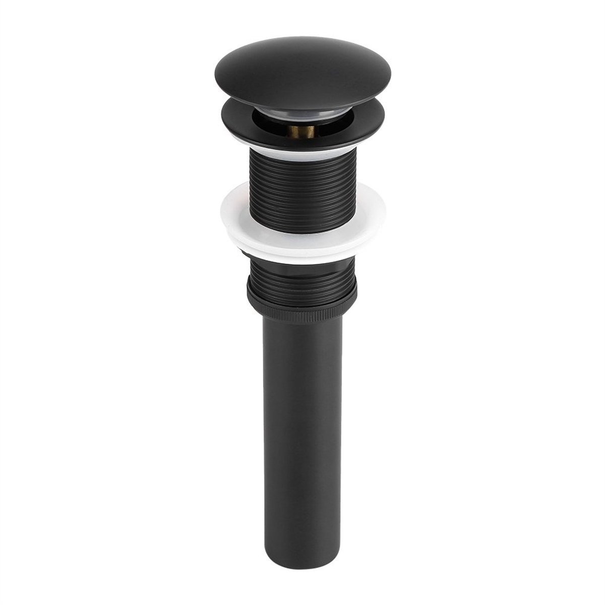 Allecto - Pop Up Drain Stopper - Overloopfunctie - Ideaal voor keuken en badkamer - Zwart - Afvoerstopper - Multifunctioneel - Geschikt voor wastafel