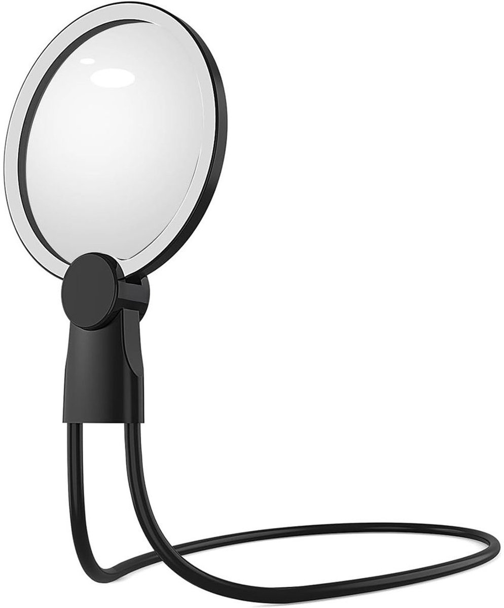 Een 5,1 inch (13 cm) 3x vergrootglas met verlichting en een standaard voor gemakkelijk lezen. Dit grote, verlichte vergrootglas is ideaal voor senioren en een handig hulpmiddel bij het lezen.