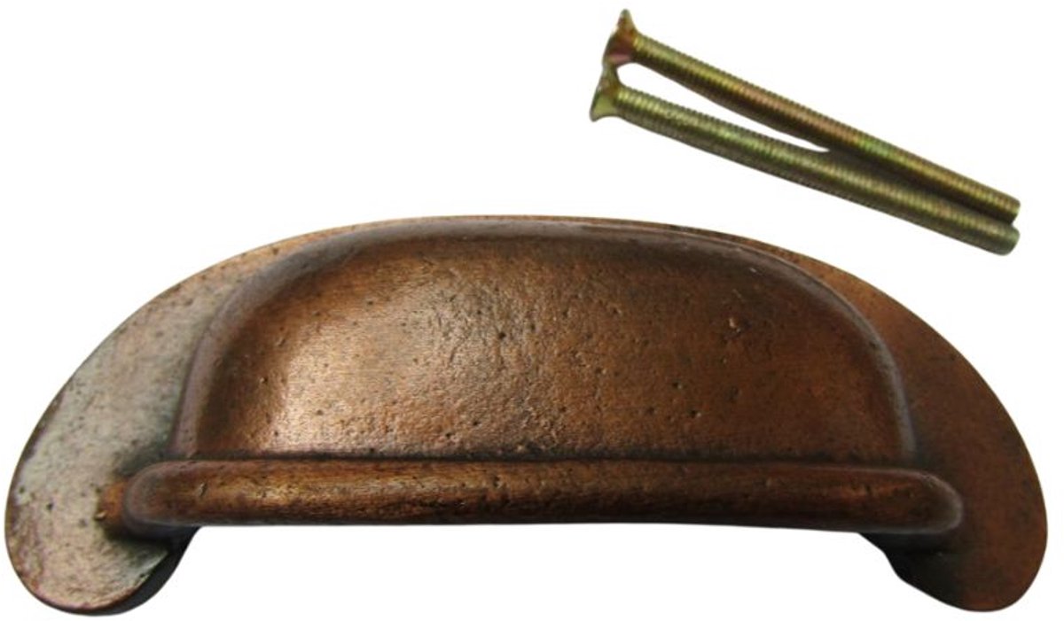 Lipped Rear Fix Cup Pull Handle Antique Copper