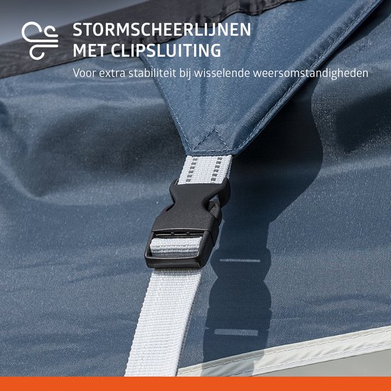 Campout Opblaasbare Luifel voor Caravan & Camper - 400 x 250 cm - 3000 mm Waterdicht - Montagehoogte 235-250 cm - 15 Min Opzetten - Incl. Pomp & Stormscheerlijnen van Campout — afbeelding 3
