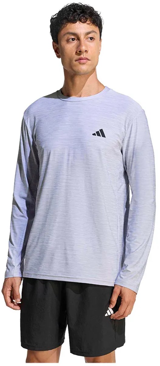 Adidas Workout Essentials Flex T-shirt Met Lange Mouwen Man Wit