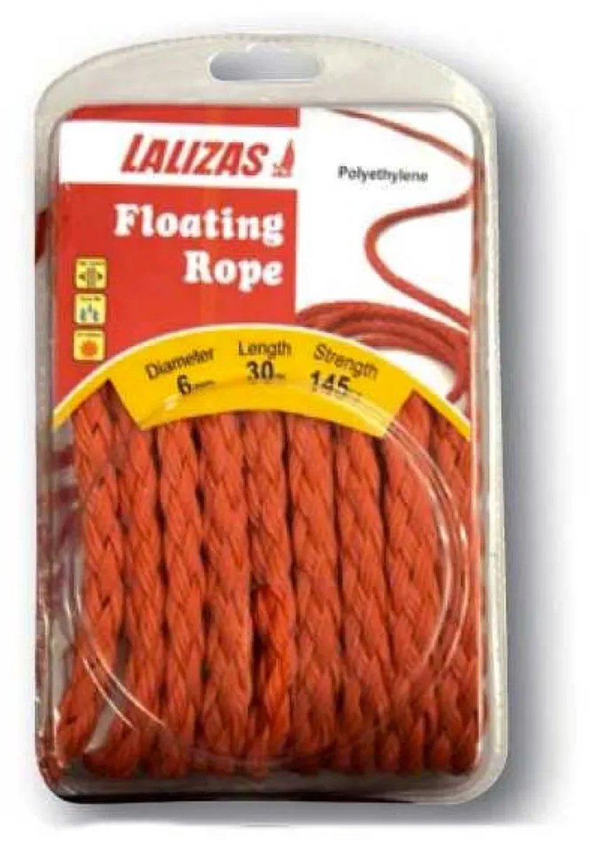 Lalizas Floating Touw 30 M Rood 6.0 mm
