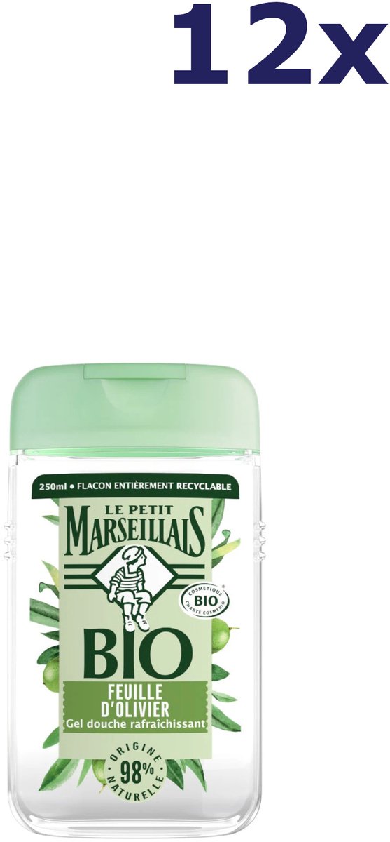 12x Le Petit Marseillais douchegel - 250ml - feuille d'ollivier