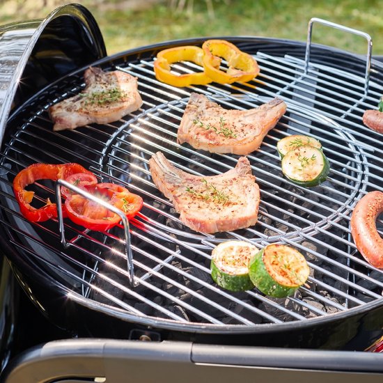 sweeek - Ronde houtskoolbarbecue van geëmailleerd staal ø53cm grill met karretje - maurice van Sweeek — afbeelding 5