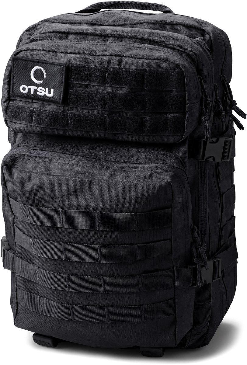 Expedition | Zwarte modulaire tactische rugzak van 40 liter met patchpaneel