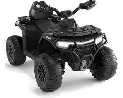 Danky Quad - Elektrisch Kinderquad 12V - Zwart - Terreinwagen 4-Wiel - 2 Motoren - Afstandsbediening & Bluetooth