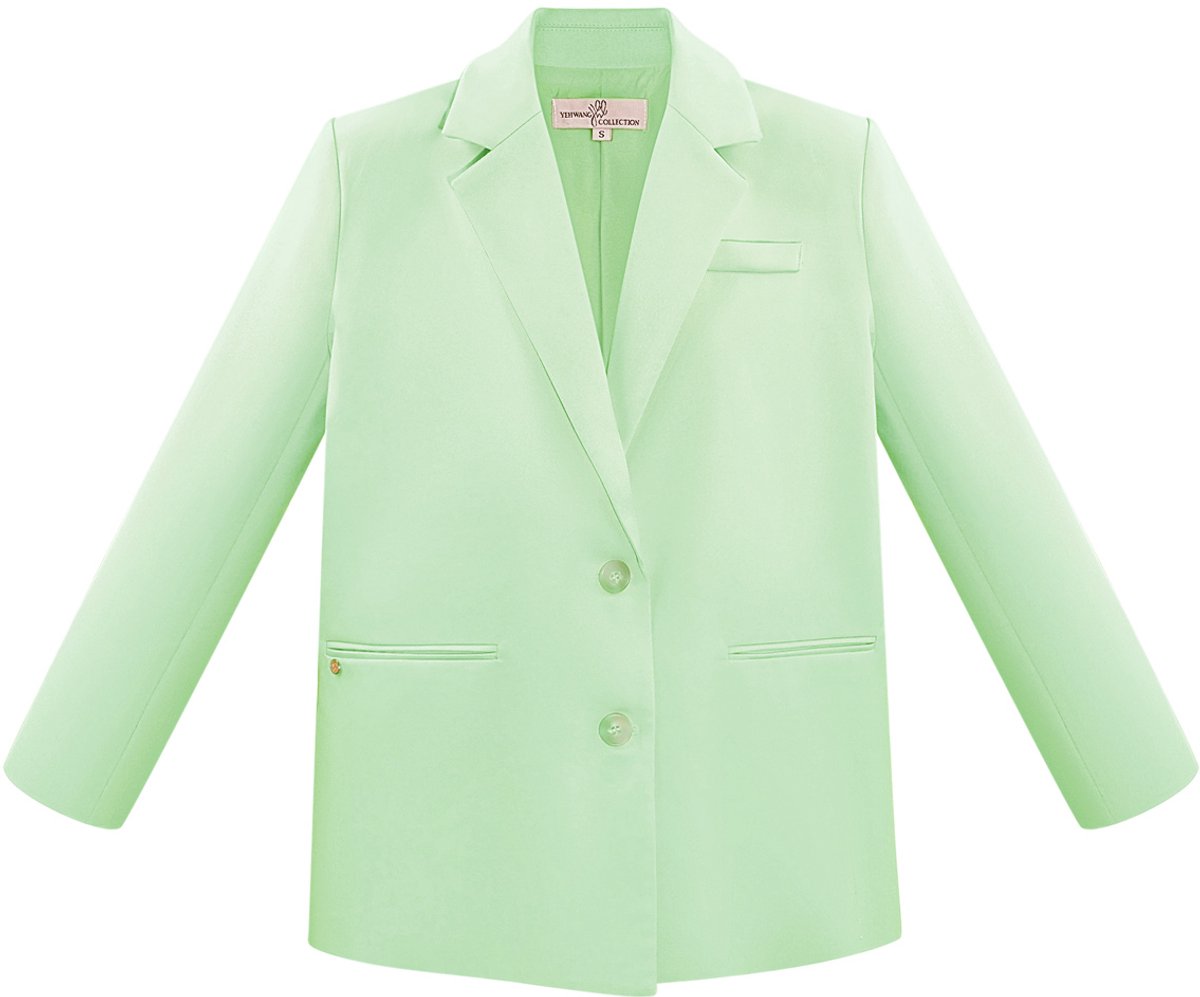Zakelijke Vrouwen Suit Set met Double-Breasted Jas - Groen - Maat M
