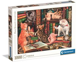 Clementoni Puzzle Curious Whiskers - Puzzle 1 000 Pièces Chats - High Quality Collection - Puzzles et Puzzles pour Adultes