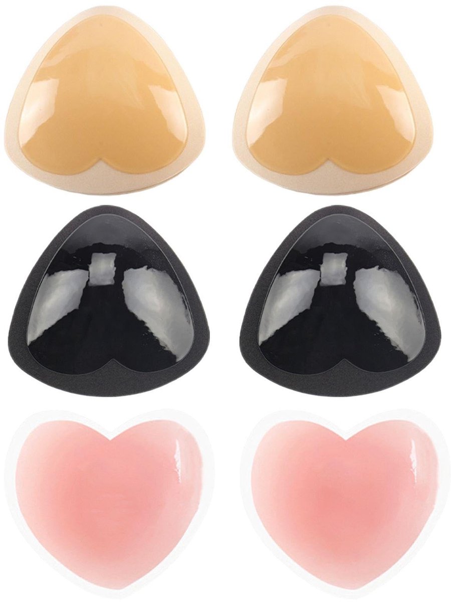 Allecto - Invisible Nipple Pads - Zelfklevende Borstplakkers - Maat M - Silicone Nipple Covers - Ideaal voor Ondergoed - Licht Beige