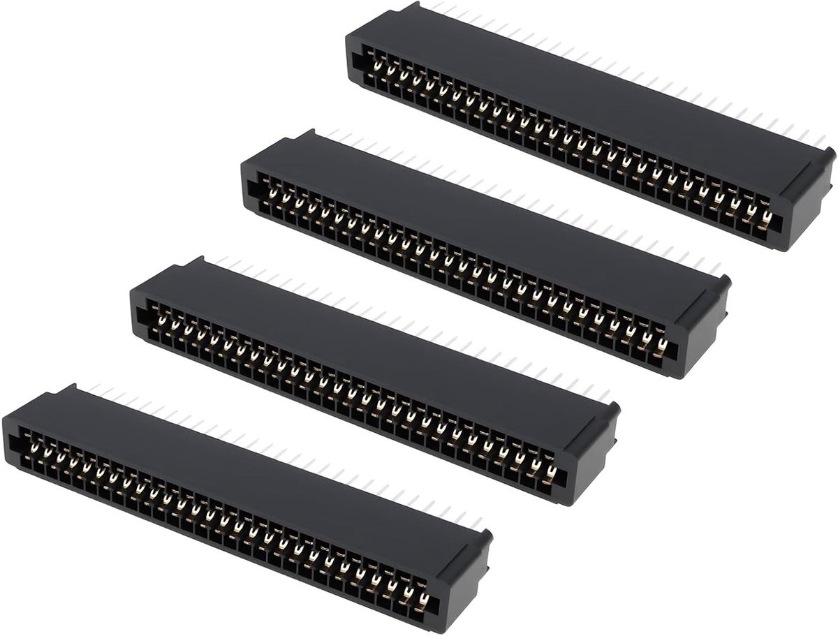 4x 56-pins rechte connector 2.54mm pitch voor Sinclair ZX Spectrum en ZX81 uitbreidingspoorten