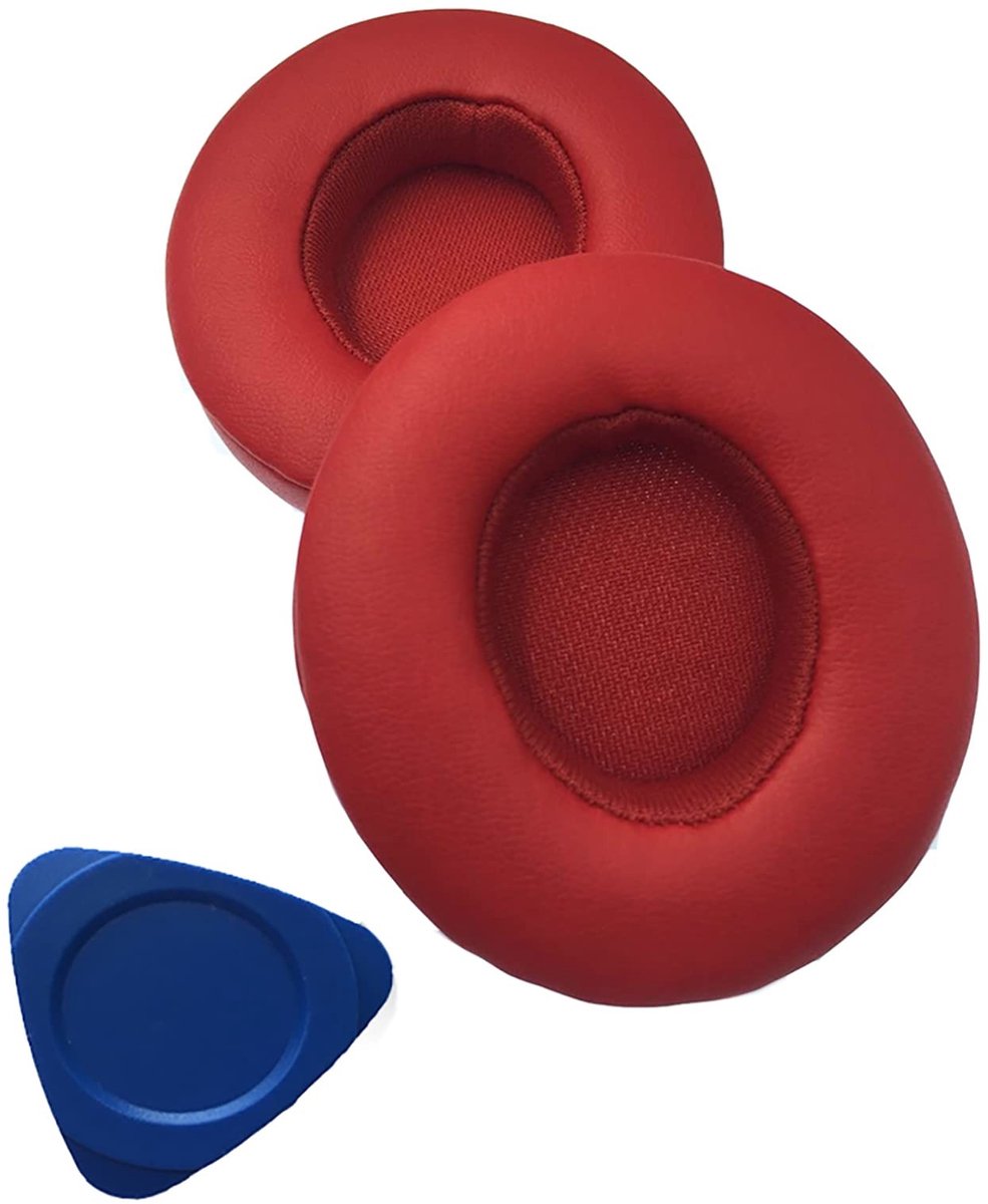 MTTProducts - Vervangende Oorkussens - Oorkussens voor Hoofdtelefoon - Rood - Zacht Kunstleer - Comfortabel voor Lange Luisterbeurten - Geschikt voor S...