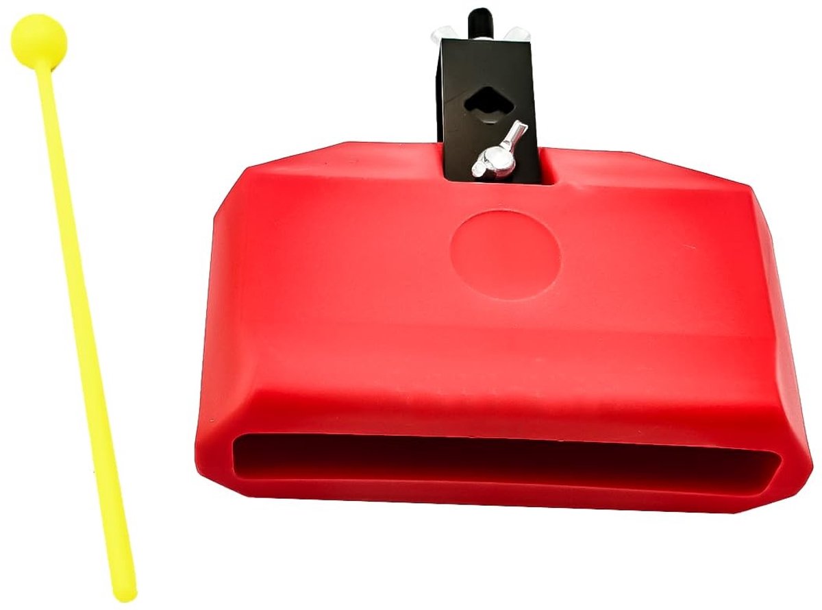 Percussie Instrument - Drum Jam Blok - Muziek Maken - Verstelbare Beugel - 68x6x195inch - Rood