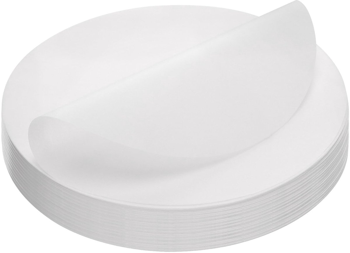 Bakpapier Cirkels - Rond Bakpapier - Taart Bakken - Hittebestendig - 26cm Diameter - Wit