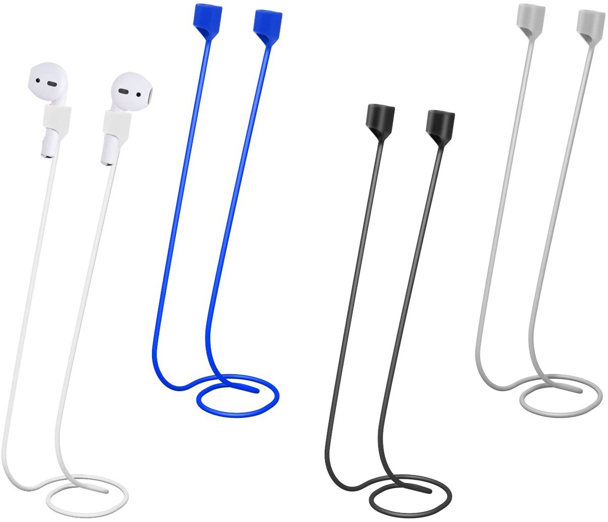 MTTProducts - Straps voor Hoofdtelefoon - Anti-Loss - Soft Silicone - Kleur Set van 4 - Geschikt voor Airpods Pro - Modern Design