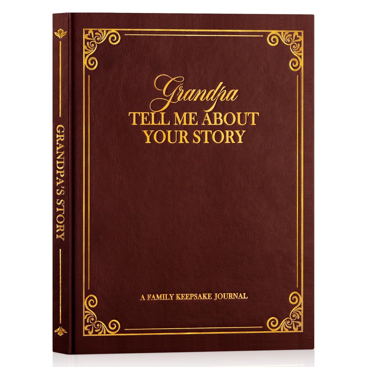 NTHProducts - Grootvader vertelt me het verhaal van je leven - 270+ vragen - Persoonlijk dagboek - Bruin - Herinneringen boek - Vaderdag en verjaardag ...