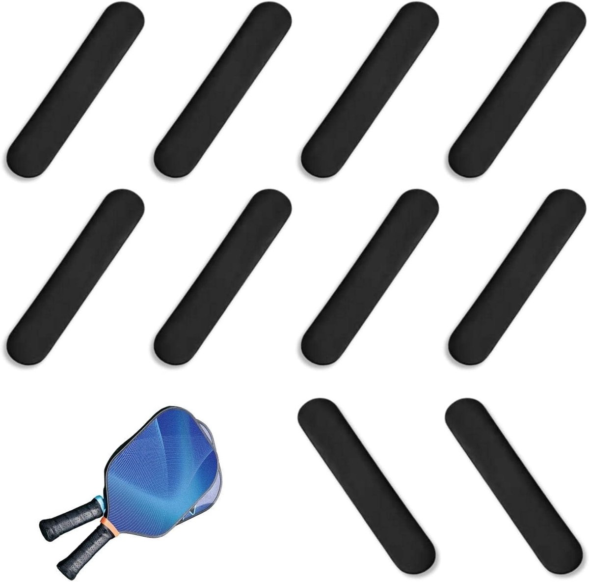 Set van 10 Stuks 3g Lijmgewicht Tape voor Tennisrackets, Golfclubs en Pickleball Peddels - Versterking en Bescherming van de Paddle Rand
