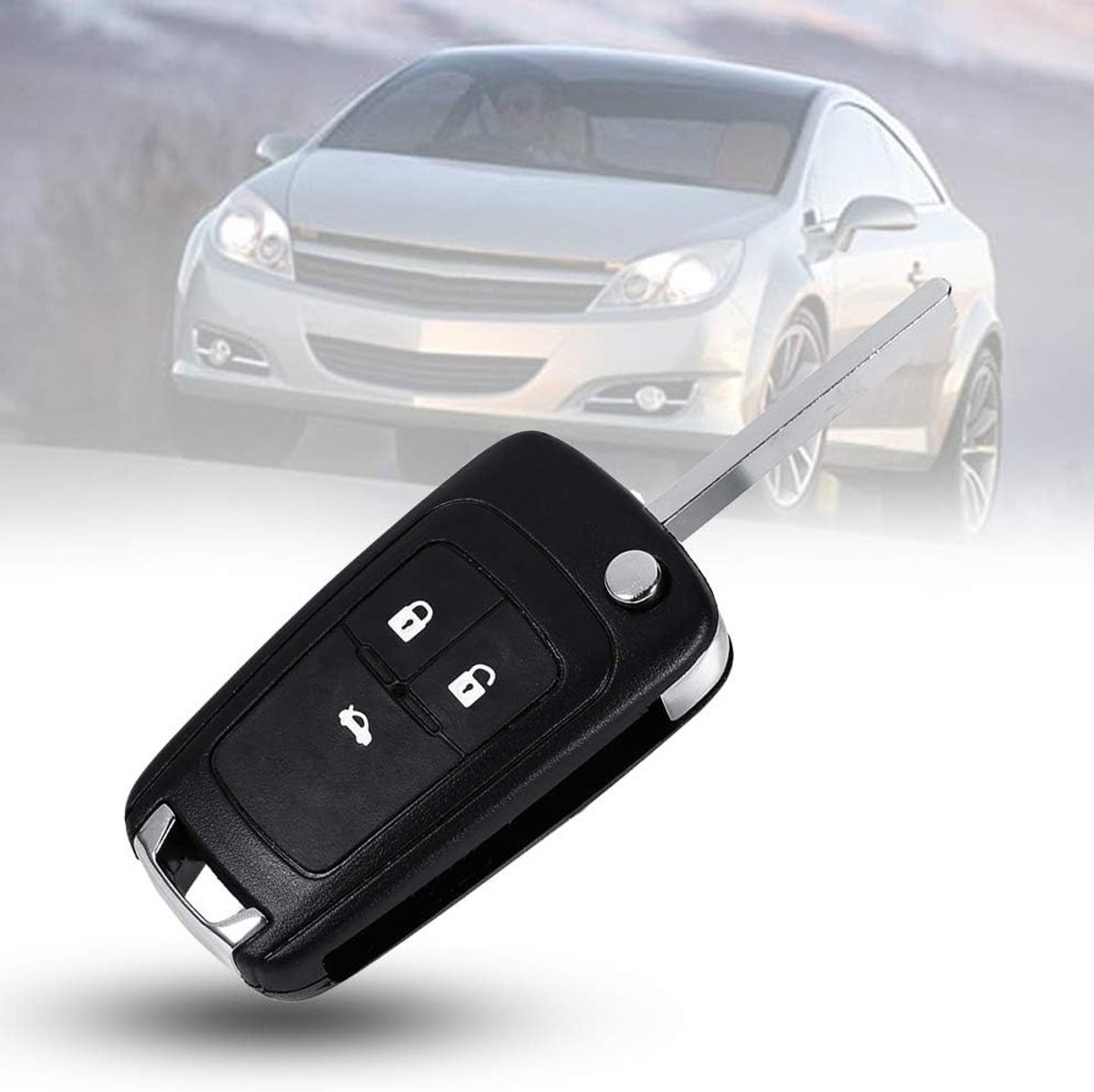Flip Foldable Remote Control Sleutelbehuizing met 3 Knoppen voor Opel Zafira, Astra en Insignia - Duurzaam en Praktisch Accessoire
