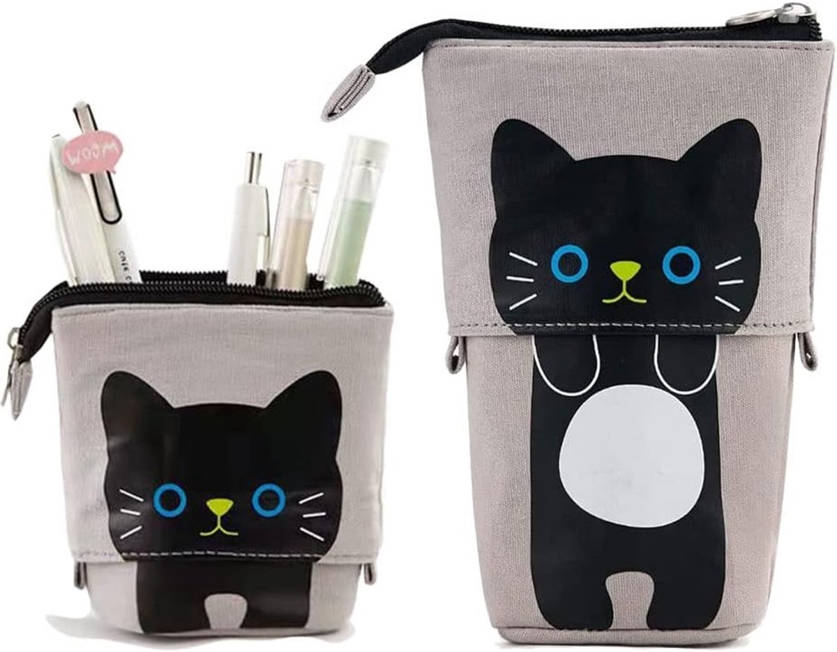 Kleurige Make-up Tas en Pennenhouder, Cartoon Etui voor Studenten, Organizer voor School en Kantoor