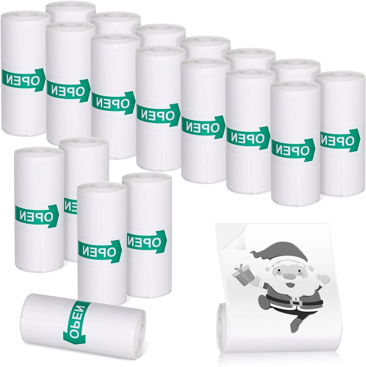 20 Rollen Mini Thermische Printer Stickers, Zelfklevend Stickerpapier, 57 x 25 mm, Geschikt voor Instant Camera's en Creatieve Projecten
