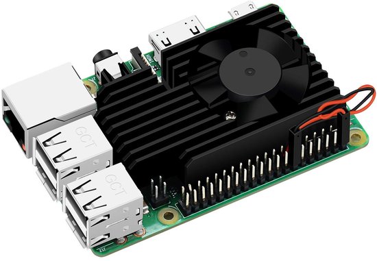 SPHProducts - Extreme Cooling Fan Kit - Koeling - Aluminium - Heatsink voor Raspberry Pi 4B en 3B - Verbeterde airflow - Geschikt voor Raspberry Pi