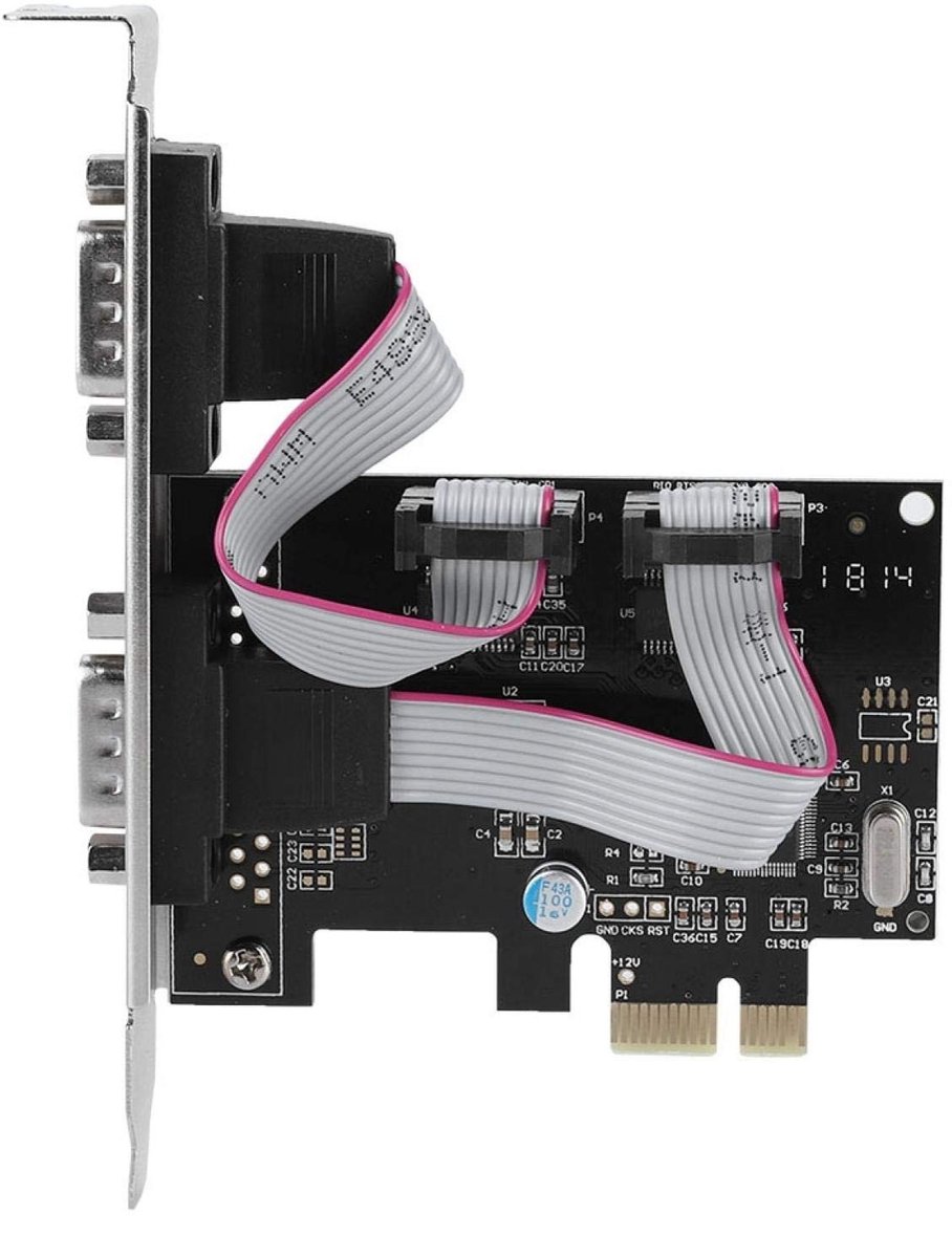 SPHProducts - 2 Port PCI RS232 Serial Adapter - PCI Express Controller - Snelle Dataoverdracht - Geschikt voor Laptop en PC - Modern ontwerp - Plug an