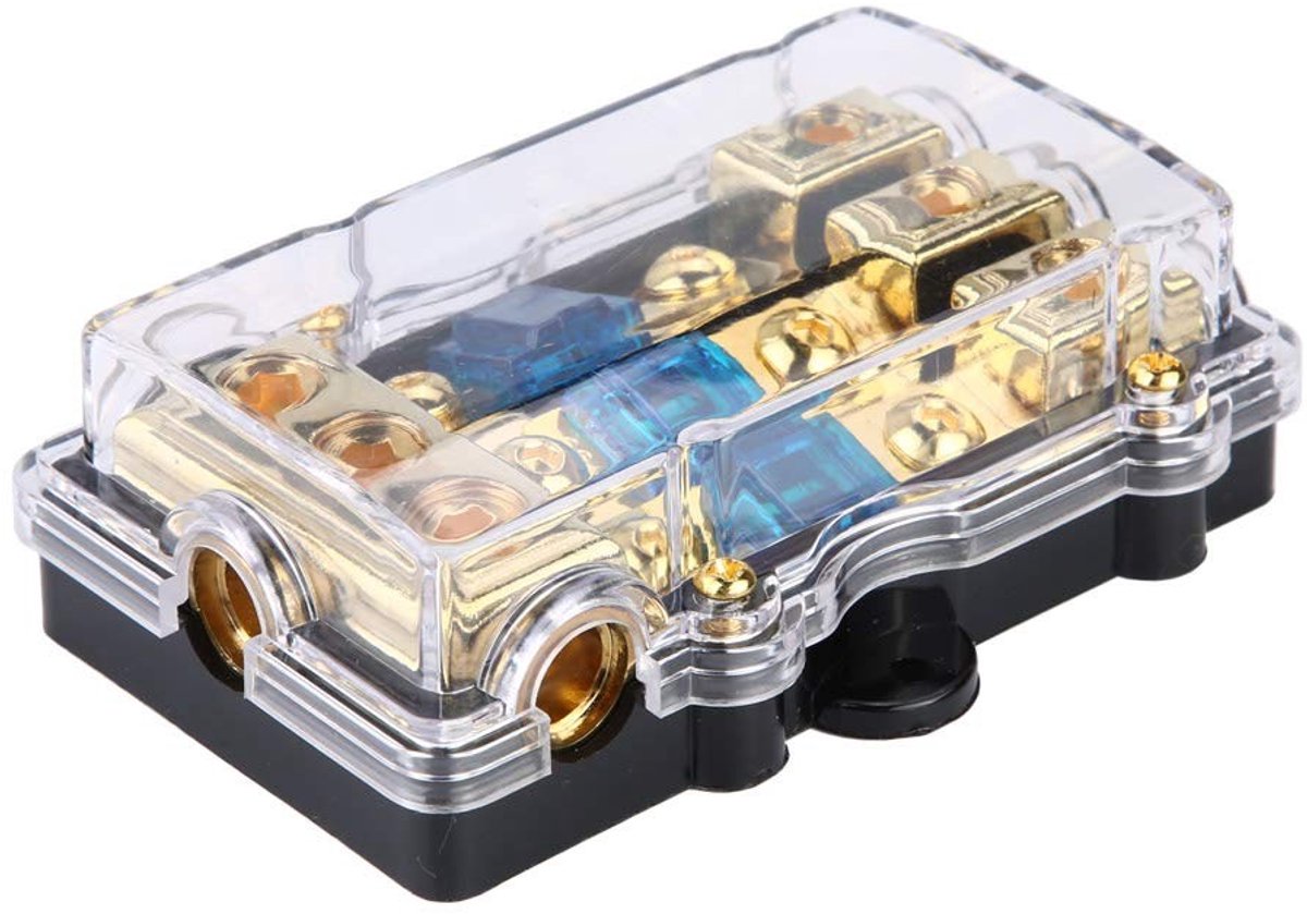 ONF3 - Fuse Holder - Waterproof Fuse Box - Veiligheid voor Elektrische Apparatuur - Zwart - 24V 60A - Geschikt voor Auto en Boot - YWBL-WH