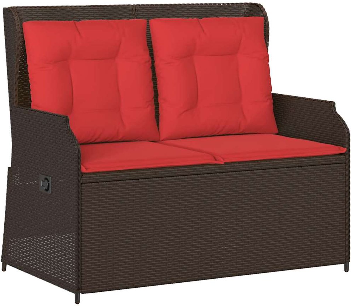 vidaXL - Tuinbank - Bruin - poly - rattan