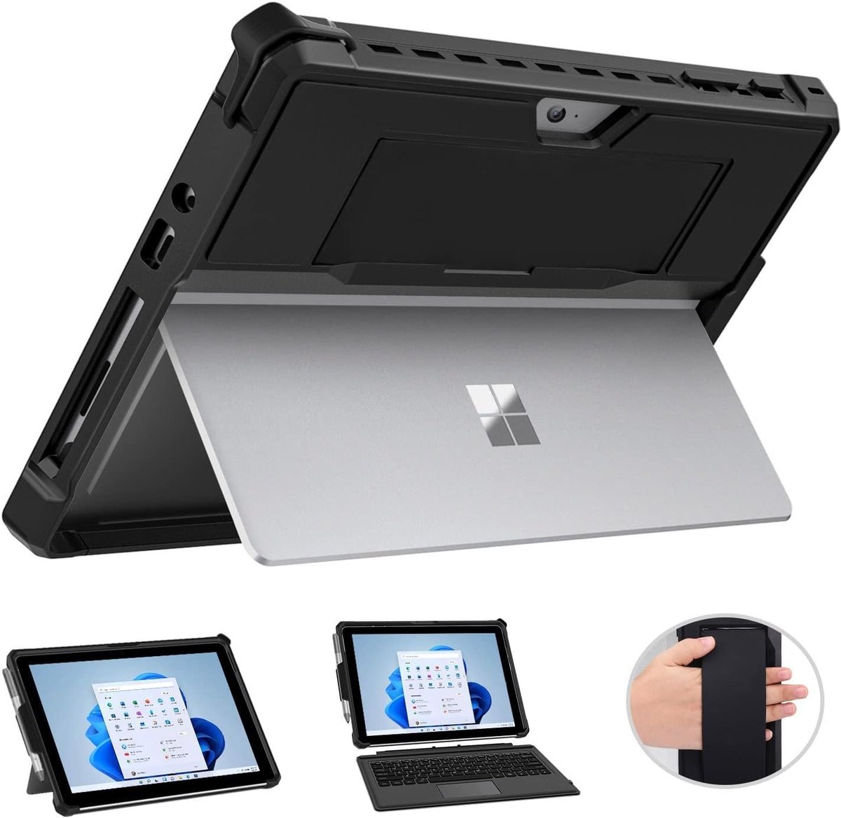 Byshayne - MoKo Case - Beschermhoes - Handige Penhouder - Zwart - Geschikt voor Surface Go 4/3/2 - All-in-One Bescherming - 10 Inch