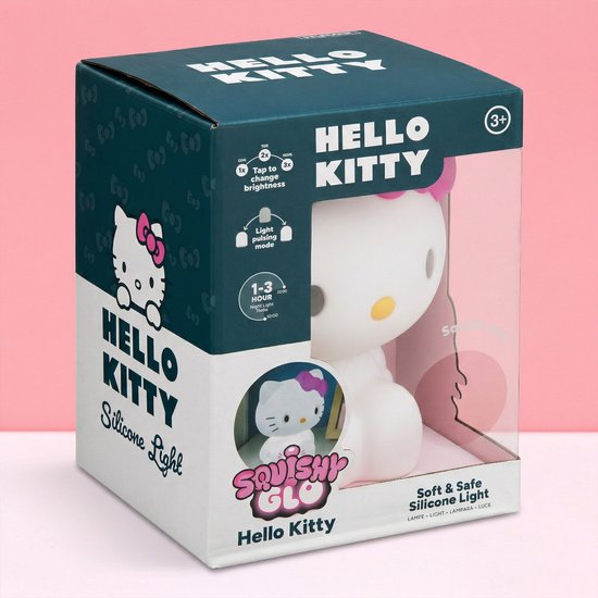 Hello Kitty - SquishyGlo - Oplaadbare Siliconen Lamp van Merkloos — afbeelding 3