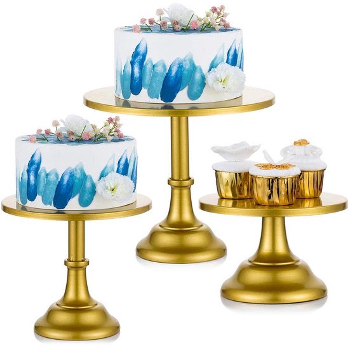 Metalen caketribune - multifunctioneel - set van 3 - hoogwaardig - elegant