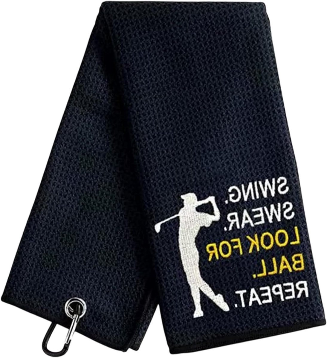 Grappige Golfhanddoek voor Mannen - Golfaccessoires met Clip, Perfect voor Golfliefhebbers, Vaderdag en Verjaardagscadeaus