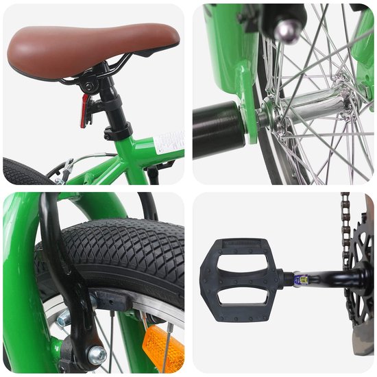 vidaXL - BMX - Fiets - 18 - Inch - voor - 7-10 - jaar - oud - Groen van VidaXL — afbeelding 4