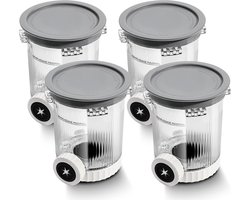 4-delige set ijsbekers en deksels Geschikt voor Ninja Swirl NC700 NC701 ijsmachine, geschikt voor de Ninja Swirl NC700 en NC701 ijsmachine. Vaatwasbestendig.