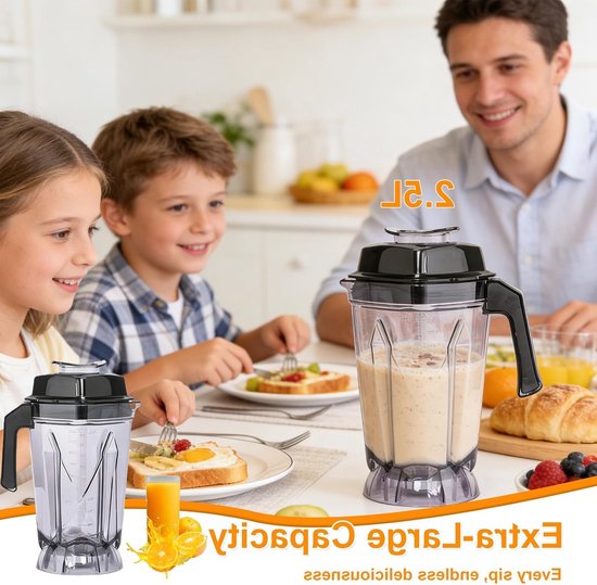 Vervangende Blenderkan van 2,5 Liter, Geschikt voor Diverse Blender Modellen, Duurzaam en Praktisch Keukenaccessoire — afbeelding 2
