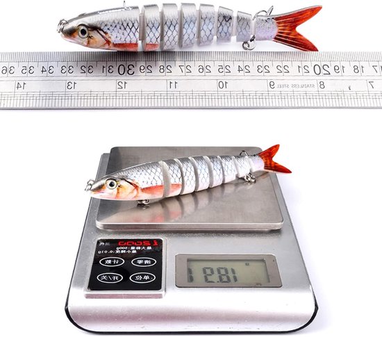 2 Stuks Bass Lures Set met Grote Haak - Vissen Accessoires voor Zeevisserij, Langzaam Zinkend Aas voor Forel en Zoetwatervissen, Geschikt voor Vissers, Willekeurige Kleur van Merkloos — afbeelding 2