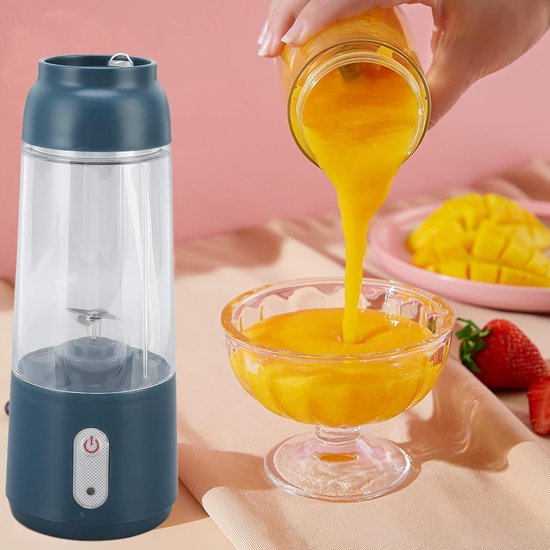 Milkshake machine - Draagbare Blender To Go - Elektrische Slowjuicer - Oplaadbare Milkshake Maker 380ml - Fruit Mixer - Groen van Merkloos — afbeelding 4